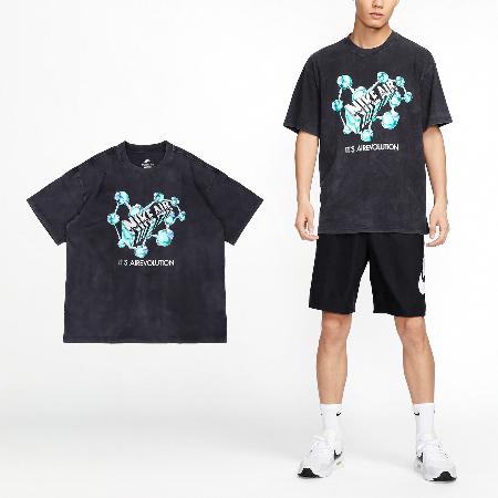 Nike 短袖 NSW Tee 黑 寬鬆 男款 純棉 水洗 仿舊 短T 上衣 FZ5400-010