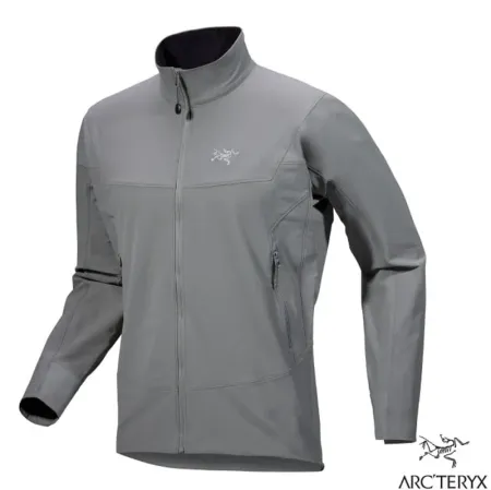 【ARCTERYX 始祖鳥】男 Gamma 防風防水透氣耐磨軟殼外套.夾克.風衣.大衣/X000007485 太空灰