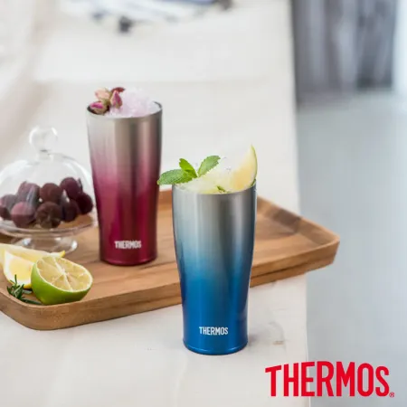 【THERMOS膳魔師】不鏽鋼真空冰沁杯420ml(JDE-420C)