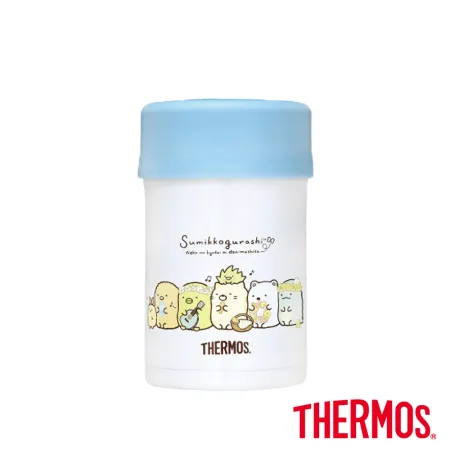 【THERMOS膳魔師】角落小夥伴不鏽鋼真空保溫燜燒罐500ml(JBN-500SG-FLWH)