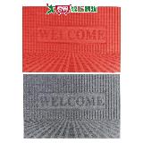 吉斯歐風門墊 40x60cm(紅/灰) 輕巧 柔軟 吸水 刮沙 止滑 門墊 地墊 止【愛買】