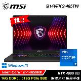 【MSI 微星】Sword 16 HX B14VFKG-485TW 16吋i7RTX4060電競筆電