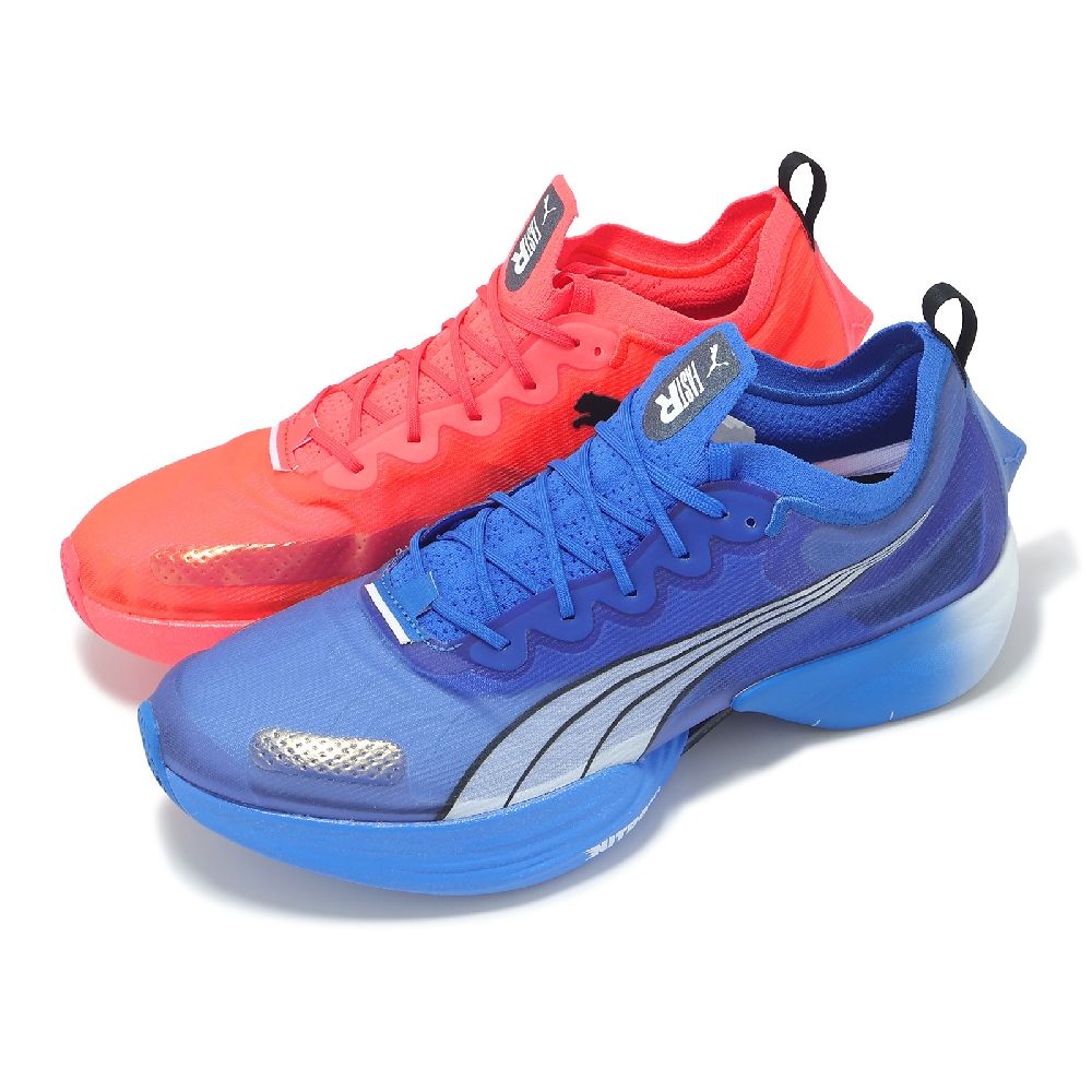 Puma 競速跑鞋 Fast-R Nitro Elite 男鞋 藍 紅 氮氣中底 鴛鴦 碳板 馬拉松 19533608 8850923 ...
