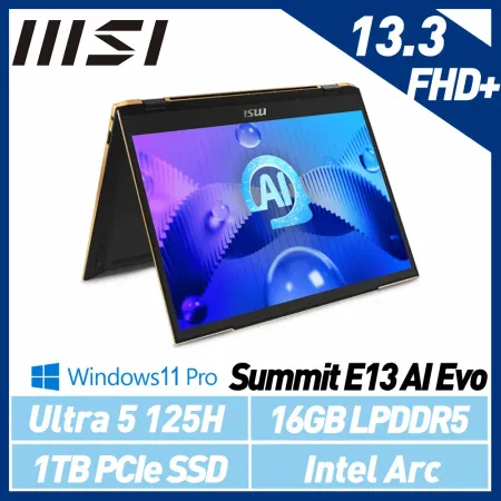 【最新Ultra處理器】MSI微星 Summit E13 AI Evo A1MTG-043TW 13.3吋 AI觸控筆電