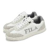 Fila 休閒鞋 Emblem 男鞋 白 灰 麂皮 低筒 復古 膠底 斐樂 1C942Y144