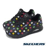 Skechers 休閒鞋 Uno-Spotted Air 女鞋 黑 氣墊 支撐 微厚底 155216BKMT