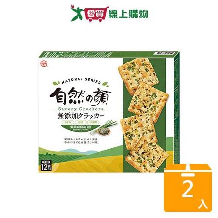 中祥新自然之顏紫菜鮮蔥蘇打餅 198G【兩入組】