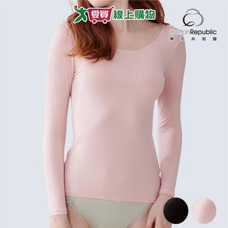 CR棉花共和國 女升溫保濕圓領發熱衣 M-L