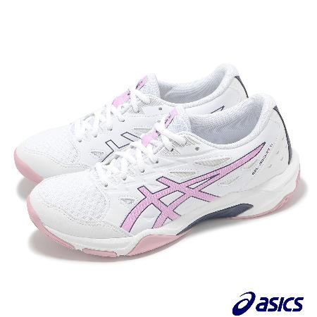Asics 排球鞋 GEL-Rocket 11 女鞋 白 紫 緩衝 室內運動 羽排鞋 亞瑟士 1072A093105