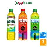 御茶園每朝健康系列(綠茶/雙纖綠茶/紅茶)(650ML*4入/組)【愛買】