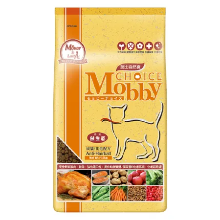 莫比 Mobby 貓飼料 成貓化毛 雞肉米 1.5kg 成貓 幼母貓 幼貓 挑嘴 低卡 無穀 全品項