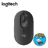 【Logitech 羅技】POP MOUSE 無線藍芽滑鼠 接收器｜石墨黑