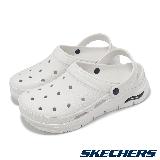 Skechers 洞洞鞋 Arch Fit-Valiant 男鞋 白 雙密度 支撐 親水 園丁鞋 涼拖鞋 243160WNV