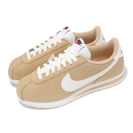 Nike 休閒鞋 Wmns Cortez 女鞋 米 白 奶茶 皮革 復古 阿甘鞋 運動鞋 DN1791-200
