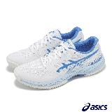 Asics 羽球鞋 GEL-Court Hunter 3 女鞋 白 藍 緩衝 室內運動 羽排鞋 亞瑟士 1072A122100