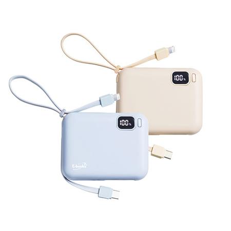E-Books 自帶雙線LED數顯20W快充版行動電源 B100