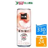 美粒果零加糖蜜桃蘇打330mlx24入/箱【愛買】
