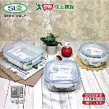 SL 3入密扣式玻璃禮盒組(一圓一方一長方) 臺灣製 R-100-1+R-200-1+R-500-1【愛買】