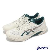 Asics 網球鞋 Solution Swift FF 2 男鞋 米白 綠 法網 輕量 緩衝 運動鞋 亞瑟士 1041A466200