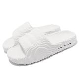 adidas 拖鞋 Adilette 22 男鞋 女鞋 白 全白 波浪紋 防水 運動拖鞋 愛迪達 HQ4672