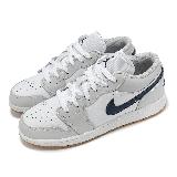 Nike 休閒鞋 Air Jordan 1 Low GS 大童 女鞋 灰 深藍 AJ1 膠底 一代 553560-146