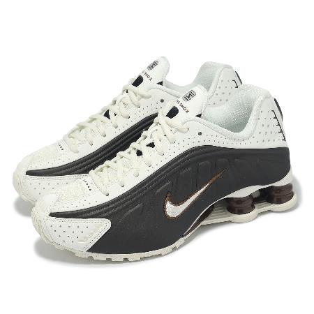 Nike 休閒鞋 Wmns Shox R4 女鞋 米白 黑 棕 支撐 緩震 彈簧鞋 AR3565-104