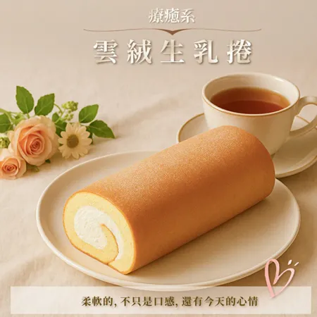 《JABA》雲絨生乳捲(440g/盒，共1盒)原味