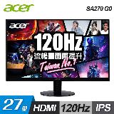 【Acer 宏碁】SA270 G0 27型 IPS 電腦螢幕(福利良品)