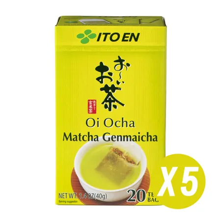 伊藤園 ITOEN 國產Oi Ocha抹茶玄米茶包 五盒入 冷飲熱飲熱沖冷泡日式早餐茶 大谷翔平代言 