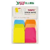 TEMPO 梯形六色螢光彩貼(1組入) 索引標籤 黏貼 標記【愛買】