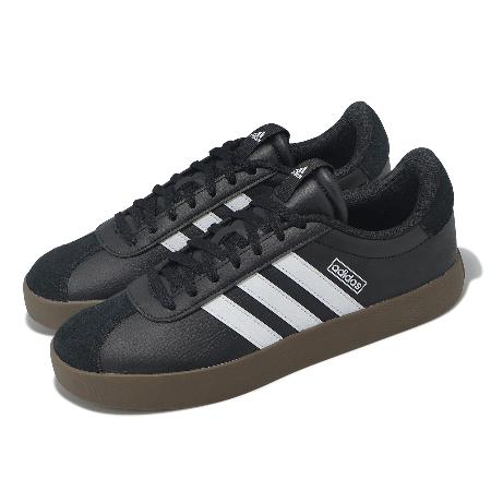 adidas 休閒鞋 VL Court 3 男鞋 黑 白 復古 焦糖底 愛迪達 ID6286