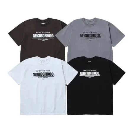 Neighborhood Nh Tee SS-1 黑、深咖、灰、白正面Logo 短袖252PCNH-ST01