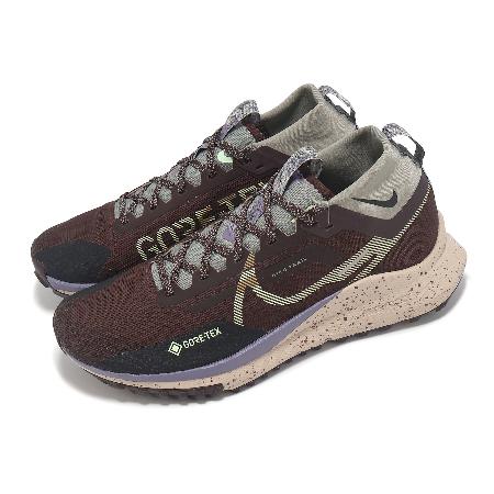 Nike 防水野跑鞋 React Pegasus Trail 4 GTX 男鞋 可可棕 綠 越野 HF5707-201
