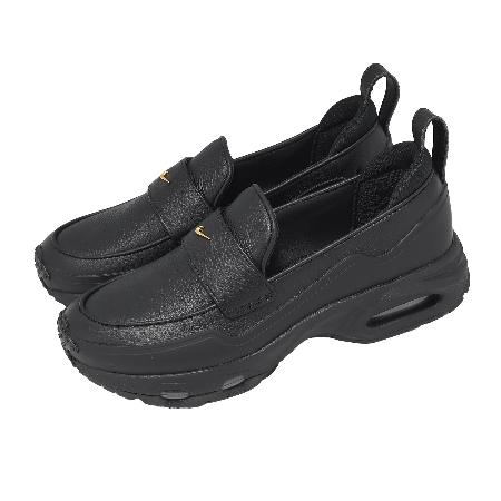 Nike 休閒鞋 Air Max Phenomena 女鞋 樂福鞋 皮革 黑 小皮鞋