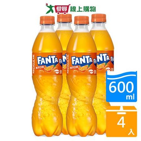 芬達橘子汽水600MLx4