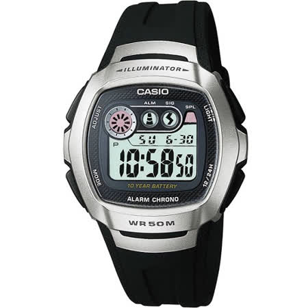 CASIO 兩地時間商務錶(銀黑)