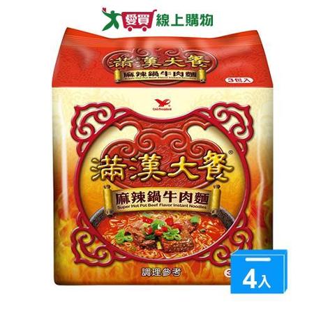 統一滿漢大餐麻辣鍋牛肉麵200Gx12入(箱)【愛買】