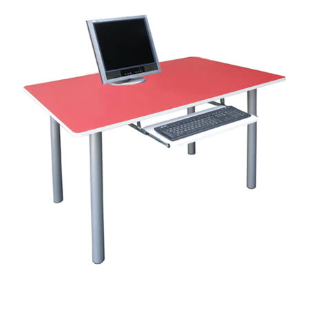 工作桌/書桌/電腦桌(含鍵盤)紅白色-(台灣製)