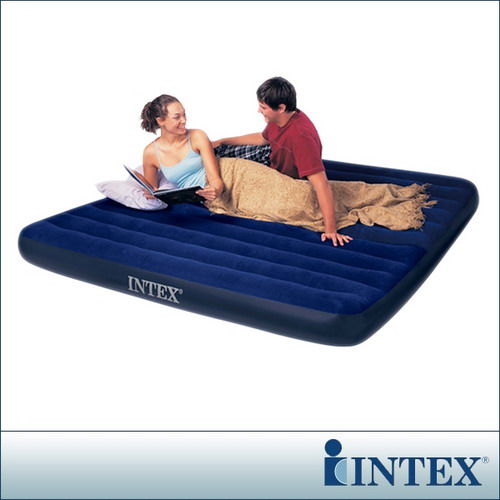 【INTEX】雙人超大型植絨充氣床墊寬-183cm (68755)