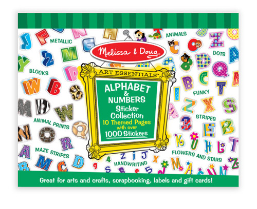 美國 Melissa & Doug 大型貼紙收藏簿【字母數字】(任選)