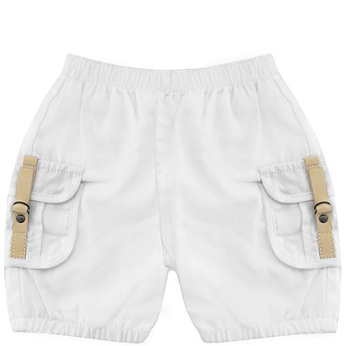 BURBERRY 英國倫敦白色純棉幼兒短褲 【3 MONTHS】 BURo278c_3M