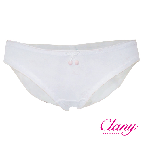 可蘭霓Clany 親親小兔荷葉邊M內褲 浪漫白 5335-22