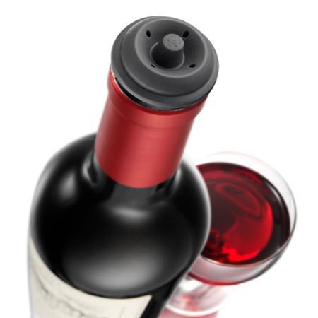 《VACU VIN》Click 紅酒抽真空器+2瓶塞組(黑)