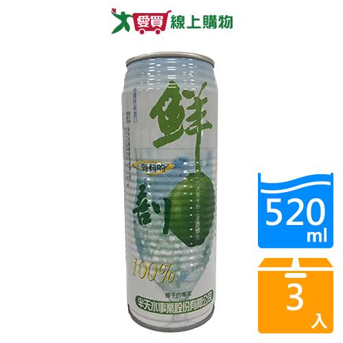 半天水鮮剖100%有料椰子汁520ml*3入【愛買】 - friDay購物