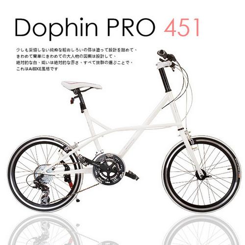 【AiBIKE】SHIMANO 20吋24速 Dolphin PRO 小徑車 雪白限定版 升級451輪組 七夕情人款