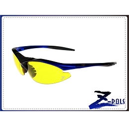 【視鼎Z-POLS旗艦系列】PC防爆增光黃 頂級黑藍漸烤漆 TR超彈性舒適材質 UV4運動眼鏡，全新上市