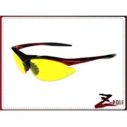 【視鼎Z-POLS旗艦系列】PC防爆增光黃 頂級黑紅漸烤漆 TR超彈性舒適材質 UV4運動眼鏡，全新上市