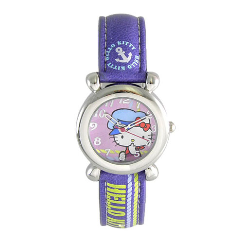 Hello Kitty進口精品時尚手錶-快樂出航(紫)
