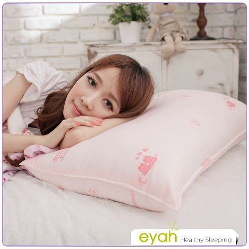 【EYAH宜雅】防蹣抗菌健康枕-粉紅愛戀(2入組)