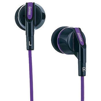 Genius GHP-220X 奢華酷炫內耳抗噪式耳機(紫色)